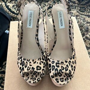 Steve Madden Leopard Wedges